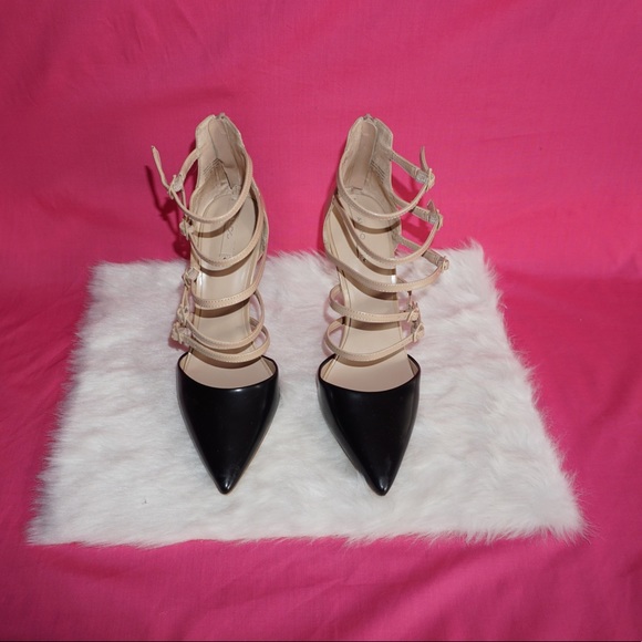 Pointed toe black & nude heel - Picture 7 of 7